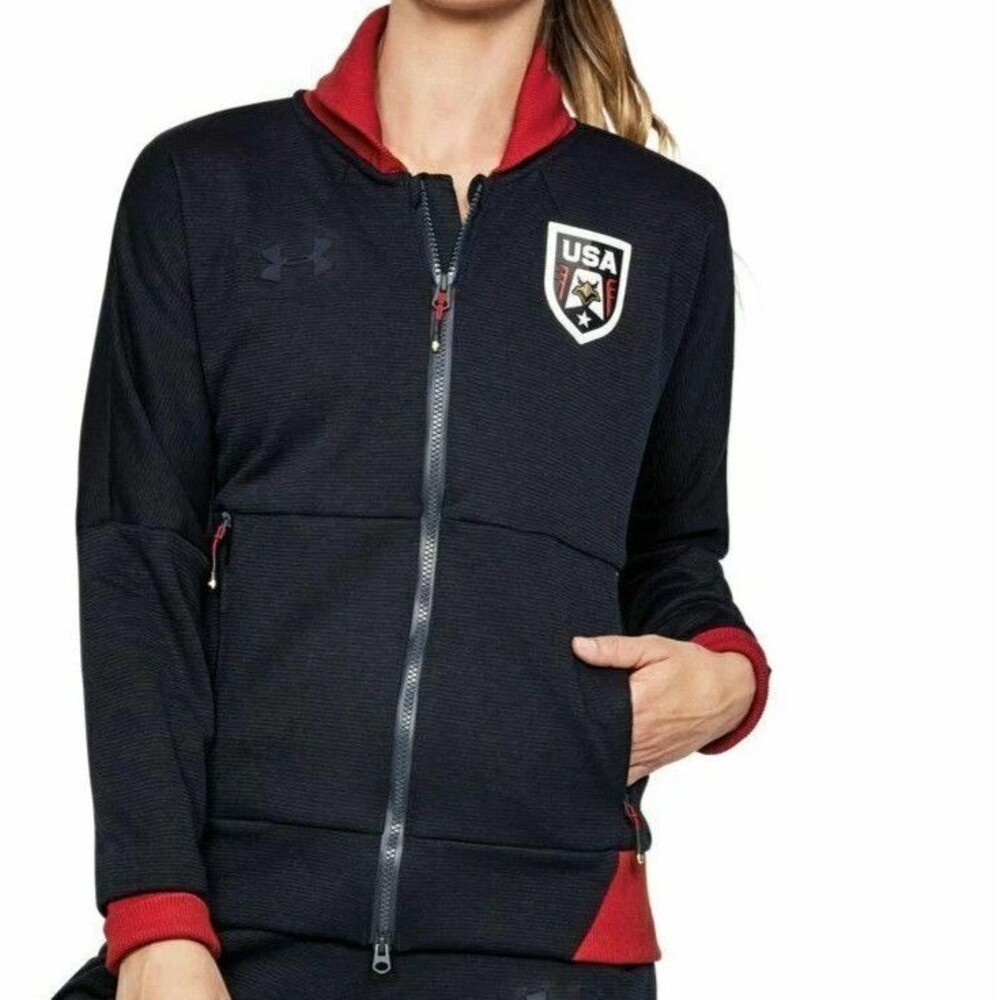 Under Armour Team USA Olympic Full Zip Jacket Red White Blue Women’s Large